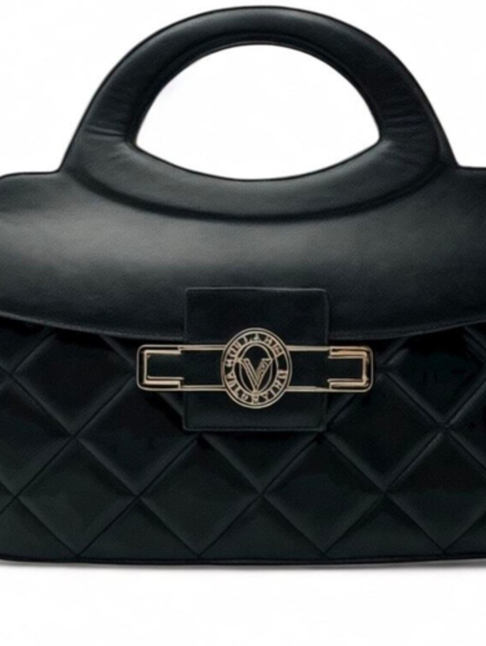 Valentino Orlandi Black Quilted Handbag/Crossbody NWTšFREE BAG CHARM - Picture 6 of 8